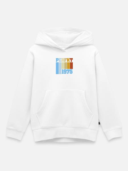 Perfekt 1975 - Kinder Premium Organic Hoodie - Weiß