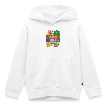 Kita Schule Loading 2026 Schulstart bunt - Kinder Premium Organic Hoodie - Weiß - Vorne - AI Model Kid Female (0cm)