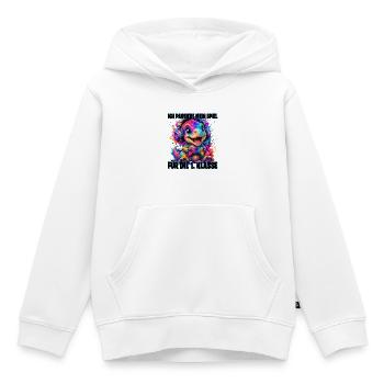 Ich pausiere mein Spiel für die 1. Klasse T-Rex - Kinder Premium Organic Hoodie - Weiß - Vorne - AI Model Kid Female (0cm)