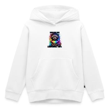 Schulkind 2026 Lademodus 100% Waschbär Gamer - Kinder Premium Organic Hoodie - Weiß - Vorne - AI Model Kid Female (0cm)