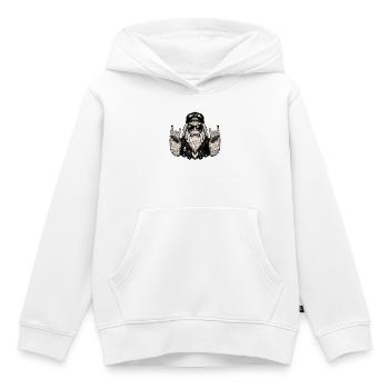 Rock, Rocker, Rock Musik, Heavy Metal, Rock Hand - Kinder Premium Organic Hoodie - Weiß - Vorne - AI Model Kid Female (0cm)