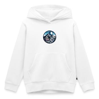 Boussole de camping - Sweat Premium à capuche enfant bio - blanc - Devant - AI Model Kid Female (0cm)