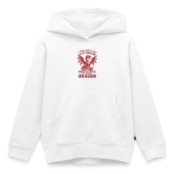 Problems Solved If I Had a Dragon - Kids Premium Organic Hoodie - white - Front - AI Model Kid Female (0cm)
