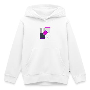 Art animé abstrait - Design graphique moderne - Sweat Premium à capuche enfant bio - blanc - Devant - AI Model Kid Female (0cm)
