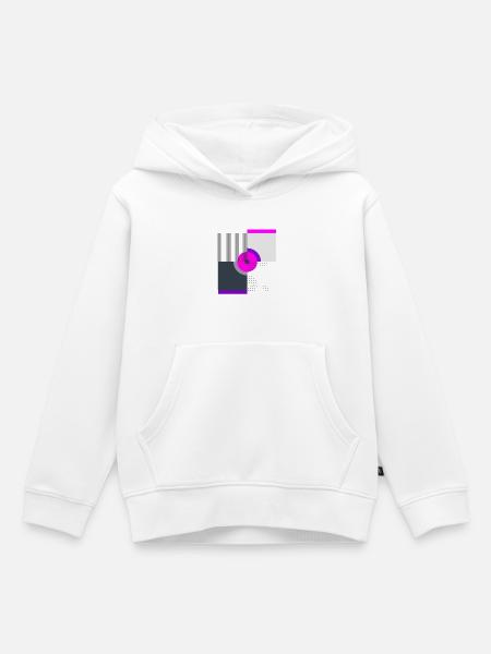 Abstract Motion Art - Modernes Grafikdesign - Kinder Premium Organic Hoodie - Weiß