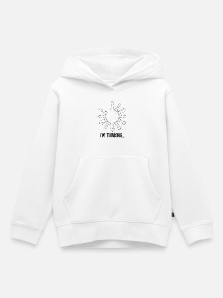 I'm Thinking Game of Chess - Kinder Premium Organic Hoodie - Weiß