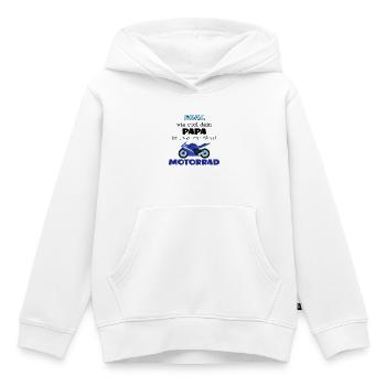 Mein Papa fährt Motorrad Kinder Vater - Kinder Premium Organic Hoodie - Weiß - Vorne - AI Model Kid Female (0cm)