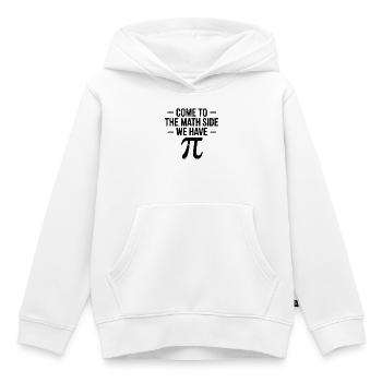 Viens à la page de maths. Nous avons un gâteau pi. - Sweat Premium à capuche enfant bio - blanc - Devant - AI Model Kid Female (0cm)
