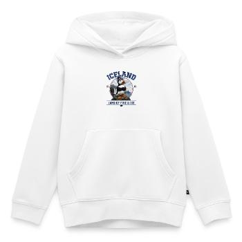 Island Puffin – Land aus Feuer und Eis - Kids Premium Organic Hoodie - white - Front - AI Model Kid Female (0cm)