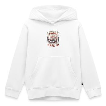 Développeur d’applications mobiles : je brise la programmation mobile - Sweat Premium à capuche enfant bio - blanc - Devant - AI Model Kid Female (0cm)