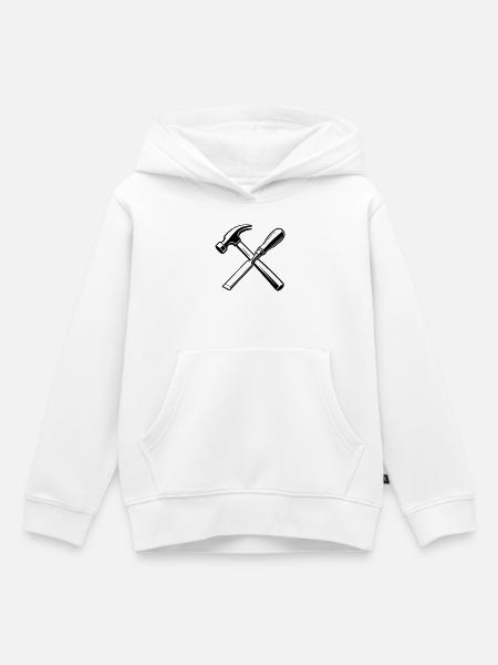 Schreiner Werkzeug Emblem - Kinder Premium Organic Hoodie - Weiß