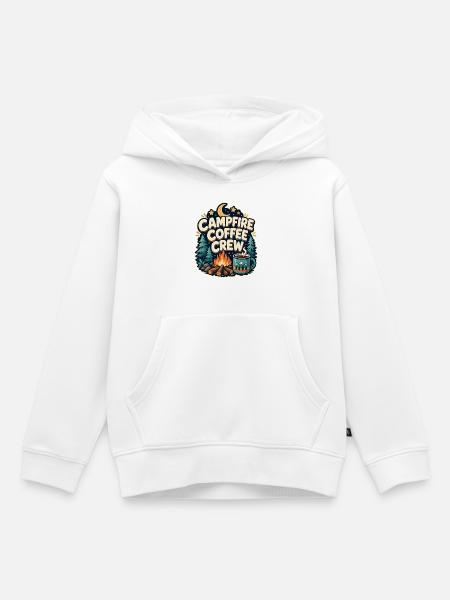 CAMPFIRE COFFEE CREW - Kinder Premium Organic Hoodie - Weiß
