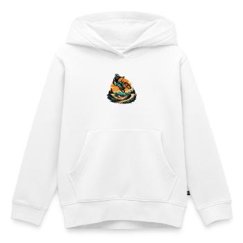 MTB Dirt Jump Whip Sunset Biker Freerider - Kids Premium Organic Hoodie - white - Front - AI Model Kid Female (0cm)