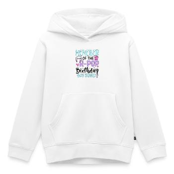 Membre de The K Pop Birthday Boy Squad - Sweat Premium à capuche enfant bio - blanc - Devant - AI Model Kid Female (0cm)