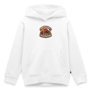 Ich geh zur Feuerwehr – Helm - Kinder Premium Organic Hoodie - Weiß - Vorne - AI Model Kid Female (0cm)