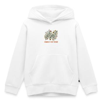 Die Heilung psychischer Gesundheit ist nicht linear - Kinder Premium Organic Hoodie - Weiß - Vorne - AI Model Kid Female (0cm)