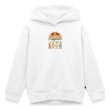 June 1966 Vintage Retro Birthday Gift - Kids Premium Organic Hoodie - white - Front - AI Model Kid Female (0cm)