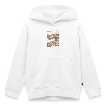 Électricien industriel avant de câbler Coffee Lover - Sweat Premium à capuche enfant bio - blanc - Devant - AI Model Kid Female (0cm)