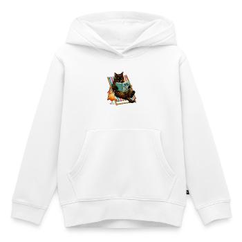Summer Reading - Kids Premium Organic Hoodie - white - Front - AI Model Kid Female (0cm)