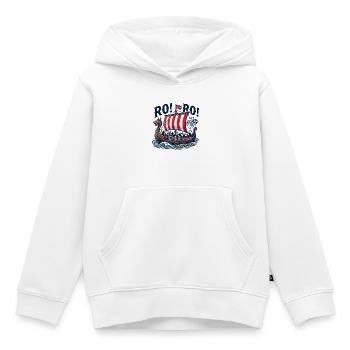 Wikinger-Langschiff-Rallye-Wappen - Kinder Premium Organic Hoodie - Weiß - Vorne - AI Model Kid Female (0cm)