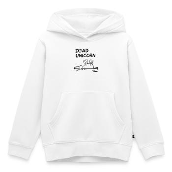 Licorne Morte - Sweat Premium à capuche enfant bio - blanc - Devant - AI Model Kid Female (0cm)