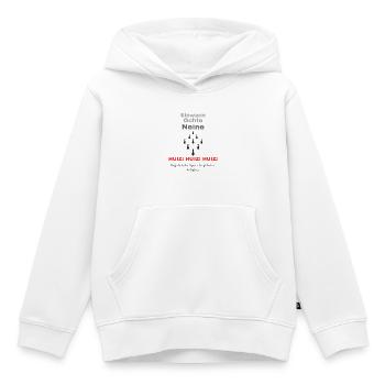 Siewane Ochte Neine Huiz – Kegeln Spruch Dialekt - Kinder Premium Organic Hoodie - Weiß - Vorne - AI Model Kid Female (0cm)