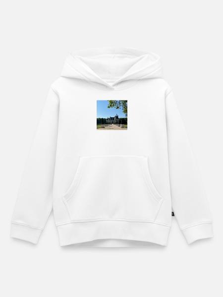 Burg von Chenonceau - Kinder Premium Organic Hoodie - Weiß