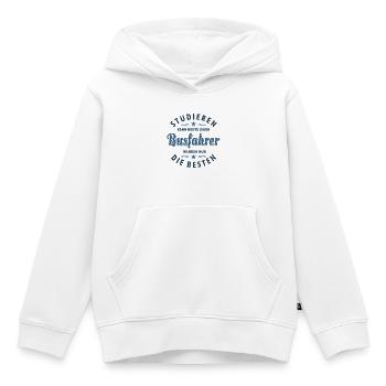 Studieren kann jeder - Busfahrer Spruch - Kinder Premium Organic Hoodie - Weiß - Vorne - AI Model Kid Female (0cm)