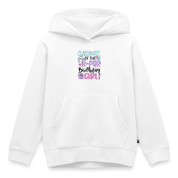 Camarade de classe de la fille anniversaire de la K-Pop - Sweat Premium à capuche enfant bio - blanc - Devant - AI Model Kid Female (0cm)