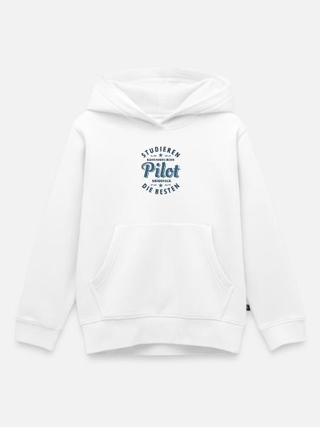 Studieren kann jeder - Pilot Spruch - Kinder Premium Organic Hoodie - Weiß