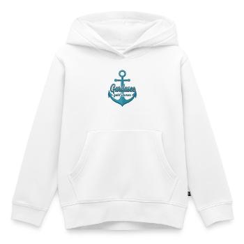 Gardasee geht immer mit Schiff Anker Italien  - Kinder Premium Organic Hoodie - Weiß - Vorne - AI Model Kid Female (0cm)