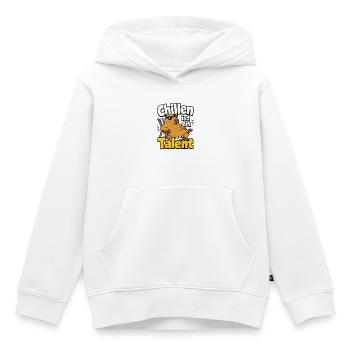 Chillen ist ein Talent Capybara Lustiger Spruch - Kinder Premium Organic Hoodie - Weiß - Vorne - AI Model Kid Female (0cm)