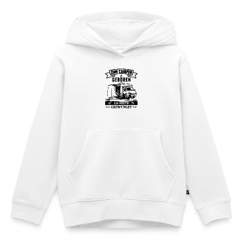 Zum Campen geboren zum Arbeiten gezwungen Camping  - Kinder Premium Organic Hoodie - Weiß - Vorne - AI Model Kid Female (0cm)