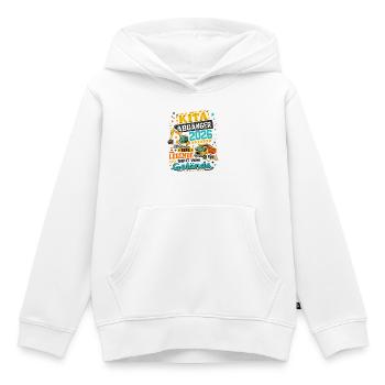 Kita Abgänger 2026 Baustellenlegende - Kinder Premium Organic Hoodie - Weiß - Vorne - AI Model Kid Female (0cm)