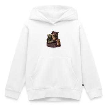 La Voyante - Sweat Premium à capuche enfant bio - blanc - Devant - AI Model Kid Female (0cm)