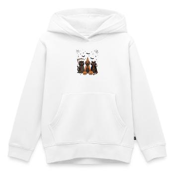 Halloween Katzen, Halloween Party Hexe Vampir - Kinder Premium Organic Hoodie - Weiß - Vorne - AI Model Kid Female (0cm)