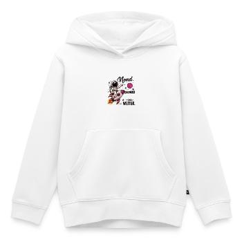 Ziel Mond Notfallplan Und Weiter Motivation - Kinder Premium Organic Hoodie - Weiß - Vorne - AI Model Kid Female (0cm)