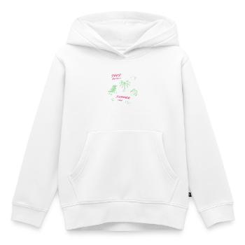 « Club d’été des enseignants fatigués » Conception de vacances à la plage - Sweat Premium à capuche enfant bio - blanc - Devant - AI Model Kid Female (0cm)