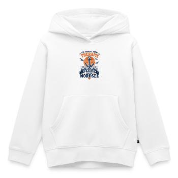 Ich brauche keine Therapie ich muss an die Nordsee - Kinder Premium Organic Hoodie - Weiß - Vorne - AI Model Kid Female (0cm)