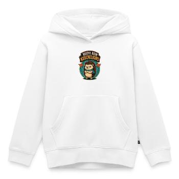 Igel Kein Kuschelkurs Shirt - Kinder Premium Organic Hoodie - Weiß - Vorne - AI Model Kid Female (0cm)