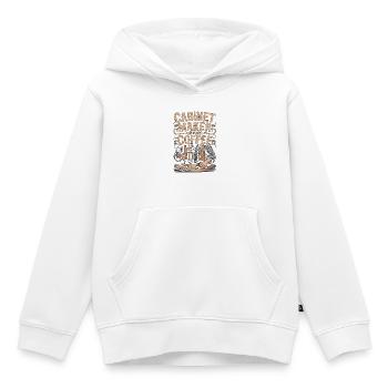 Ébéniste avant meuble Maître de café - Sweat Premium à capuche enfant bio - blanc - Devant - AI Model Kid Female (0cm)