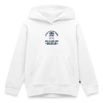 Bachelortitel Will ja nicht angeben Abschluss - Kinder Premium Organic Hoodie - Weiß - Vorne - AI Model Kid Female (0cm)