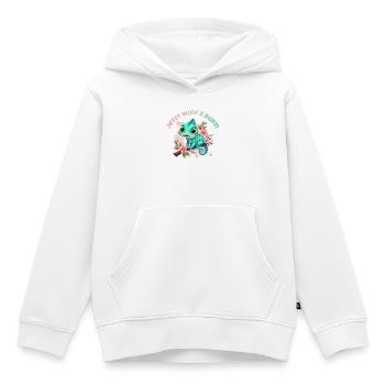 Jetzt wirds bunt - Niedliches Aquarell Chamäleon - Kinder Premium Organic Hoodie - Weiß - Vorne - AI Model Kid Female (0cm)
