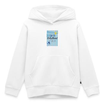 Endlich Schulkind Streifenprint - Kinder Premium Organic Hoodie - Weiß - Vorne - AI Model Kid Female (0cm)