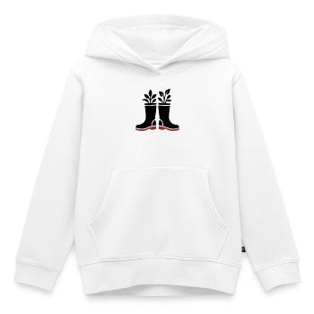 Icône des plantes bottes en caoutchouc - Sweat Premium à capuche enfant bio - blanc - Devant - AI Model Kid Female (0cm)