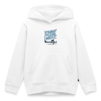 Hôtesse de l’air en droit et en niveau privé - Sweat Premium à capuche enfant bio - blanc - Devant - AI Model Kid Female (0cm)