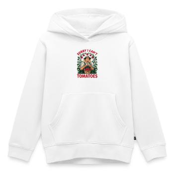 Panier de tomates du héros du jardin - Sweat Premium à capuche enfant bio - blanc - Devant - AI Model Kid Female (0cm)