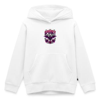Spooky Bat Floral Neon Halloween - Kids Premium Organic Hoodie - white - Front - AI Model Kid Female (0cm)