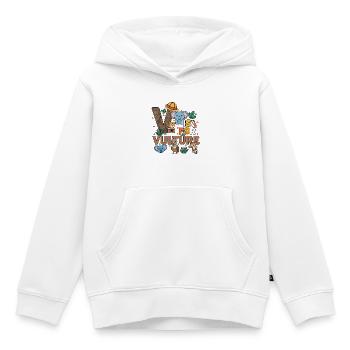 V ist für Geier-Zoo-Party Dschungel-Zoo-Geburtstag - Kinder Premium Organic Hoodie - Weiß - Vorne - AI Model Kid Female (0cm)