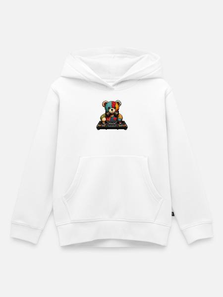 Patchbear DJ Patchwork - Kinder Premium Organic Hoodie - Weiß